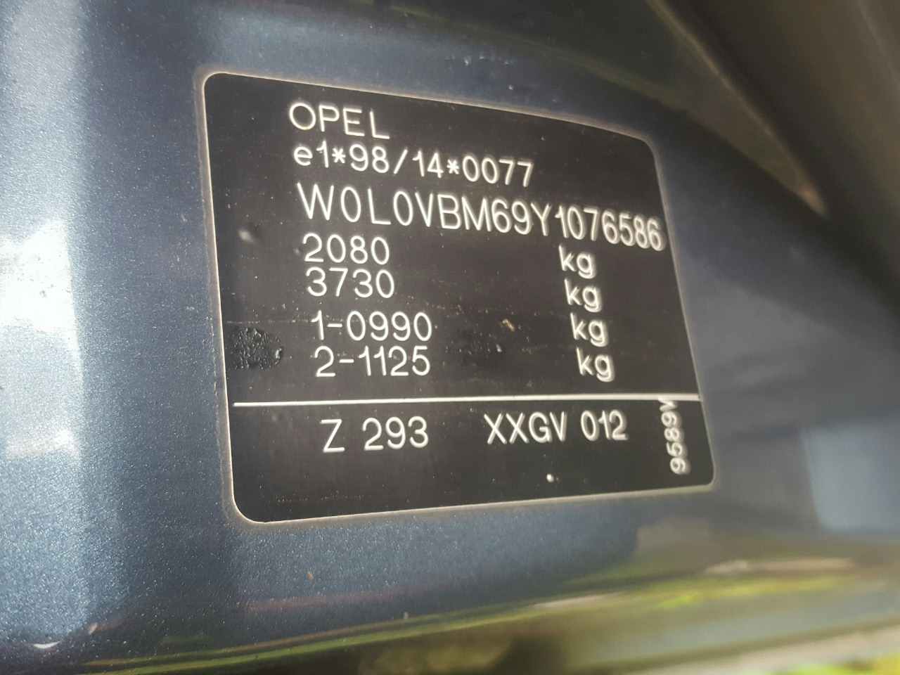 Табличка Opel