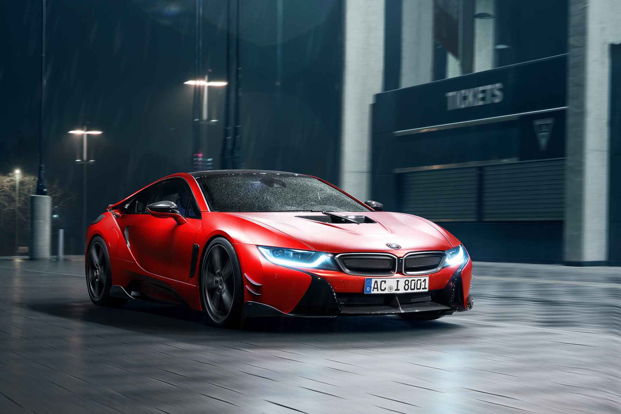 Купе BMW i8 от бюро AC Schnitzer показало себя