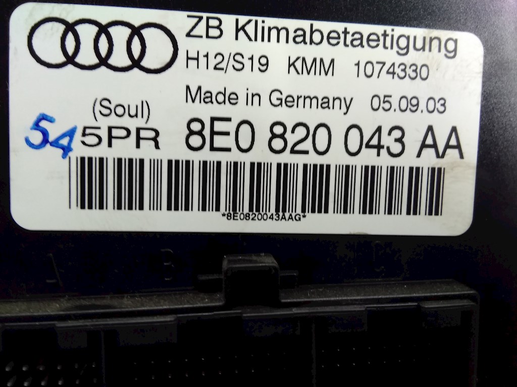 

Переключатель печки Audi A4 B6, A4 B6