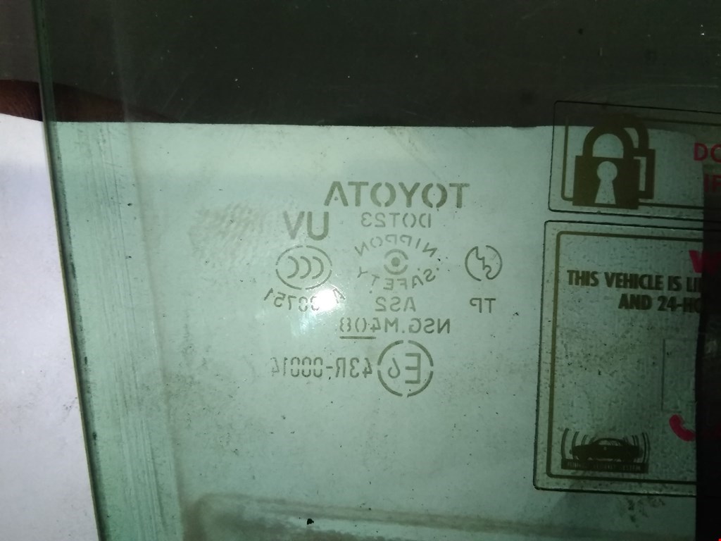 

Стекло боковой двери передней правой Toyota Rav4 2, Rav4 2
