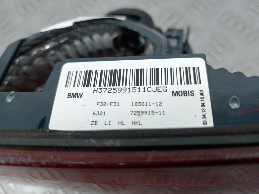 Фонарь задний внутренний левый BMW 3er F30/F31/F80 2011-2019